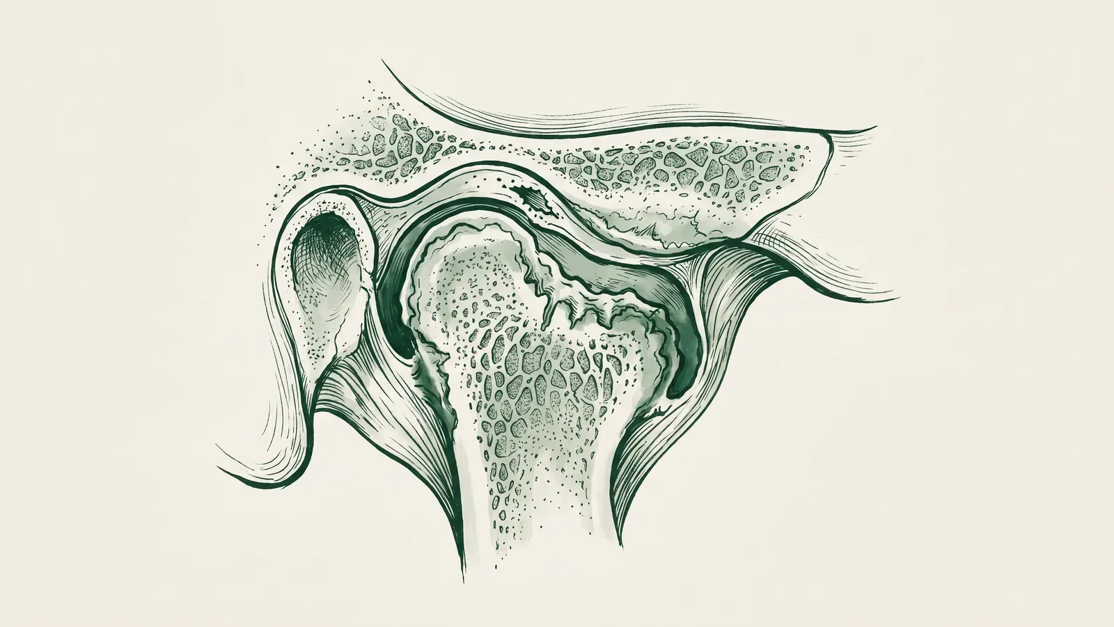Illustration of the temporomandibular joint — TMJ Arthritis / Degenerative Joint Disease
