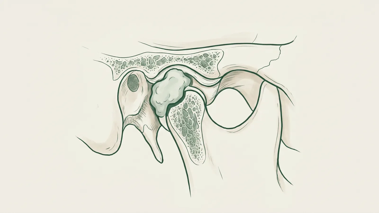 Illustration of the temporomandibular joint — TMJ Pathology